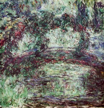  Impressionnistes Peintre - Le pont japonais Claude Monet Fleurs impressionnistes